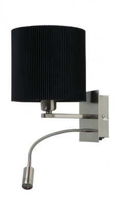 Applique Murale en Inox Brossé avec Liseuse Flexib