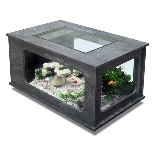 Table aquarium pierre minérale 192L