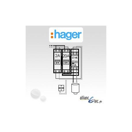 Option chauffe-eau électrique pour tableau Hager c