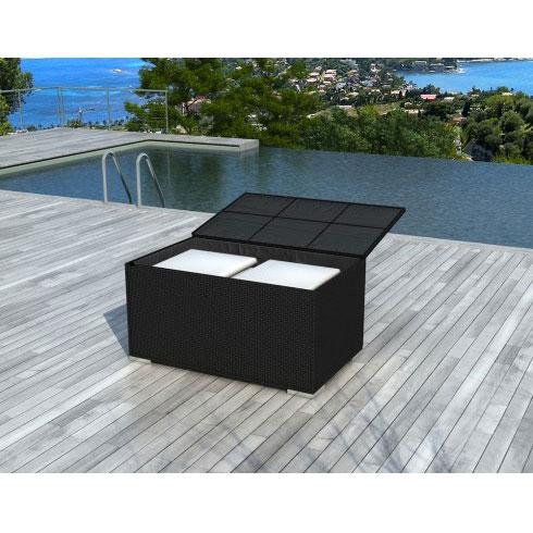Coffre de Rangement en Rotin Noir Coffre de Rangement en Rotin