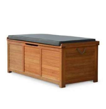 Coffre de jardin CAJA en bois 125x60cm rangement coussins Coffre de jardin CAJA en bois