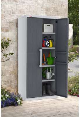 Armoire haute grise CHALET JARDIN OPTIMA
