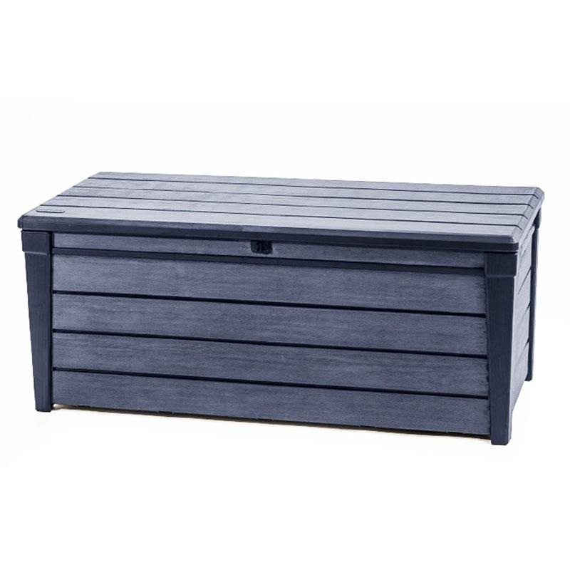 Coffre de Jardin Brossium 455 L Aspect Bois Gris Coffre de Jardin Brossium