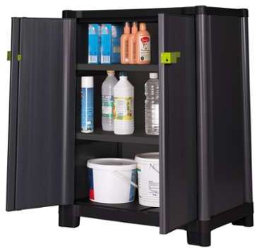 Armoire Basse de Rangement Essential 70BP Noir Anis Armoire Basse de Rangement