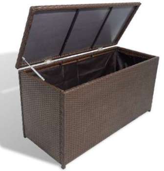 VidaXL Caisse de stockage jardin Rotin synthétique VidaXL Caisse de stockage