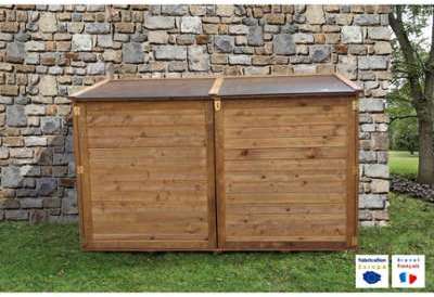 Coffre en bois & Abri vélos TROCADERO® - 2000L - C