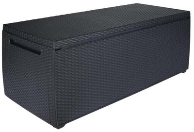 Coffre de rangement pour le jardin en résine tress
