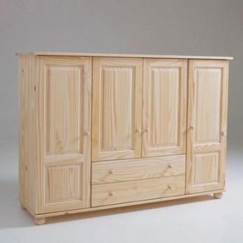 Armoire pin massif Redmond, penderie lingère - La
