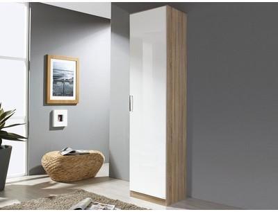 Armoire d angle SAMASSA 1 porte chêne sonoma blanc Armoire d angle SAMASSA 1