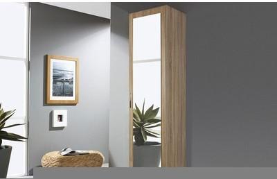 Armoire d angle SAMASSA 1 porte miroir chêne sonoma Armoire d angle SAMASSA 1