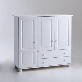 Armoire pin massif Redmond, penderie lingère - La