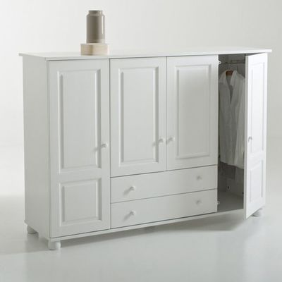 Armoire pin massif Redmond, penderie lingère - La