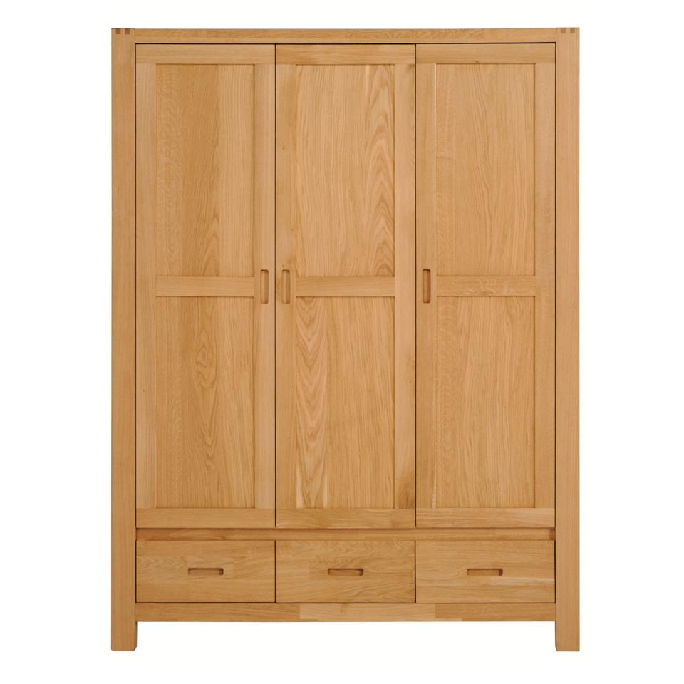 Armoire Eliot 3 portes 140 cm - chêne huilé Armoire Eliot 3 portes 140