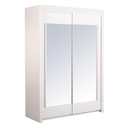 Armoire 2 portes coulissantes 2 miroirs 156x61x217
