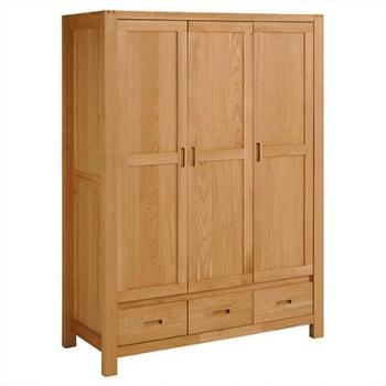 Armoire 3 portes coloris chêne brut Armoire 3 portes coloris chêne