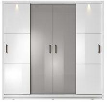 Armoire-dressing portes coulissantes lux blanc et gris Armoire-dressing portes coulissantes