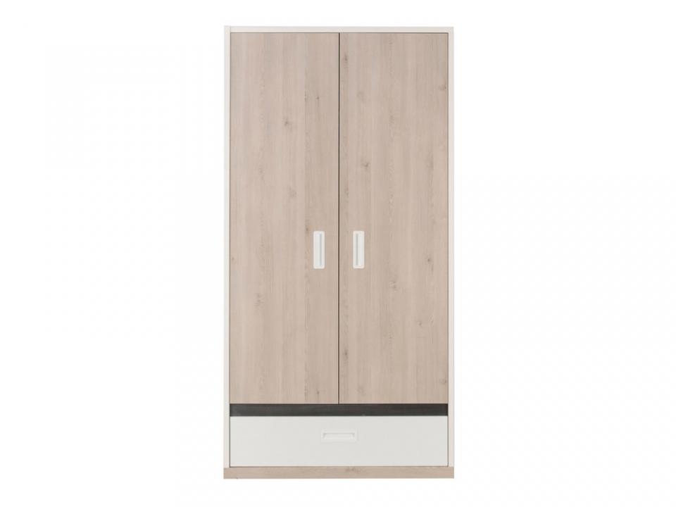 Armoire penderie avec tablettes amovibles 2 portes Armoire penderie avec tablettes