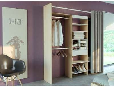 Dressing extensible LAZARE - L150/184cm - Chêne br
