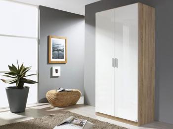 Armoire CELTI 2 portes (penderie) sonoma/blanc
