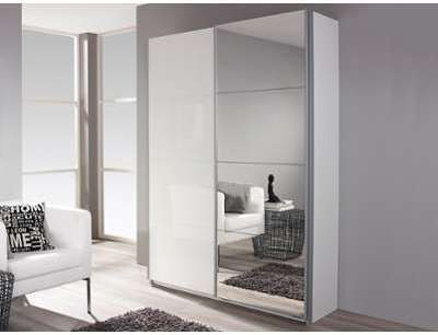 Armoire MINOTOR 2 portes coulissantes 137 cm avec miroir Armoire MINOTOR 2 portes coulissantes
