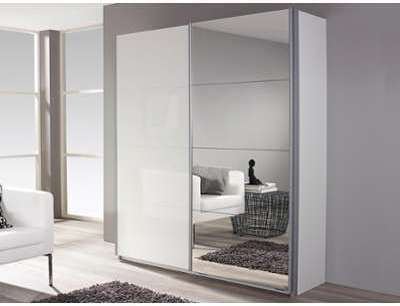 Armoire MINOTOR 2 portes coulissantes 181 cm avec miroir Armoire MINOTOR 2 portes coulissantes