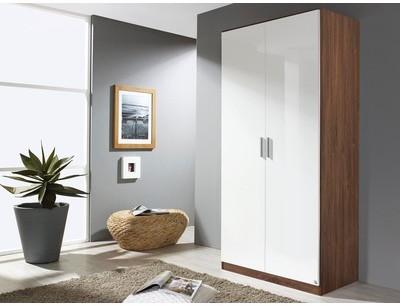 Armoire CELLON stirling 2 portes (penderie) blanc brillant Armoire CELLON stirling 2