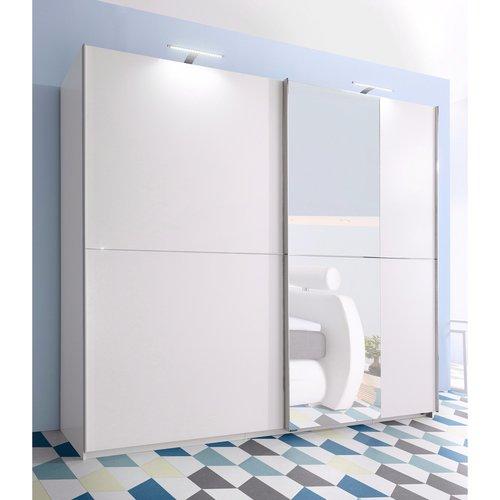Armoire-penderie 2 portes coulissantes avec miroir