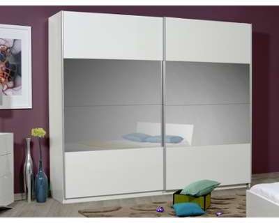 Armoire design à 2 portes coulissantes avec miroir