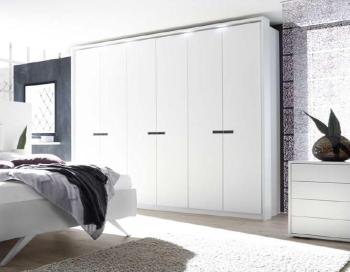 Armoire design blanc laqué et anthracite ARIA