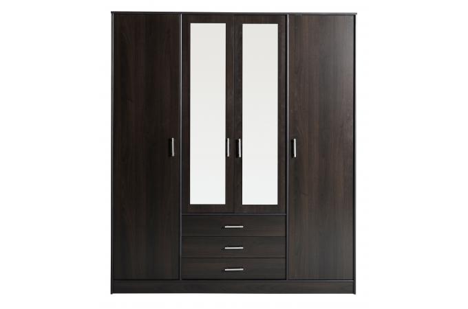 Promo : Dressing miroir avec 4 portes de penderies