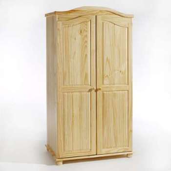 Armoire en pin DAVOS vernis naturel Armoire en pin DAVOS vernis