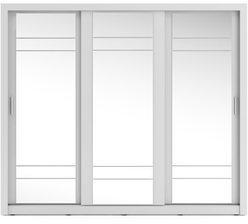 Armoire-dressing 3 portes miroirs coulissantes lux Armoire-dressing 3 portes