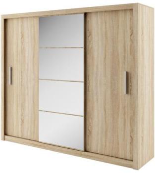 Armoire-dressing 2 portes coulissantes loft chêne Armoire-dressing 2 portes
