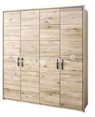 Armoire-dressing en chêne naturel naturalis 4 portes Armoire-dressing en chêne