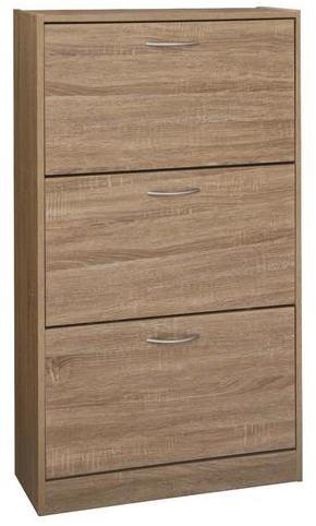 Meuble à chaussures sonoma clair 63 cm avec 3 tiro