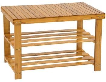 Banc, Meuble à chaussures, 2 étages avec siège de