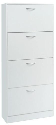 Meuble à chaussures blanc 63 cm avec 4 tiroirs