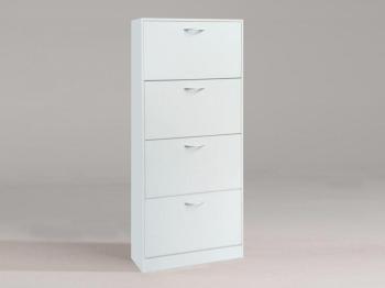 Meuble à chaussures ROZALA 4 portes blanc
