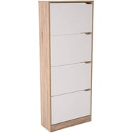 Meuble à Chaussures EMILY 4 portes abattantes Blan