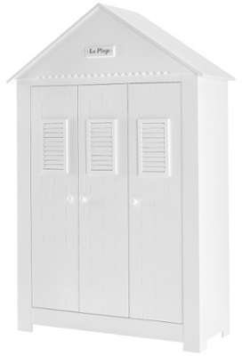 Armoire Cabine de Plage Haute Triple en MDF