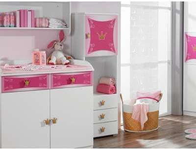 Armoire PIPA 1 porte et 3 tiroirs blanc rose Armoire PIPA 1 porte et 3