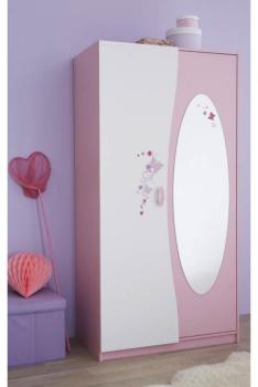 Armoire Papillon - 93 3 x 51 5 x 182 8 cm - Rose orchidée Armoire Papillon - 93 3 x