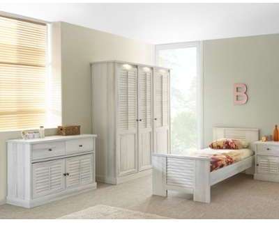 Armoire enfant contemporaine couleur bois blanc LA