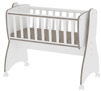 Berceau a bascule bébé - Blanc Blanc