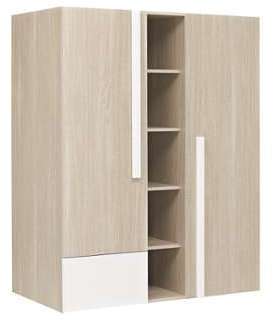 Armoire Bébé Nola Bois et Blanche