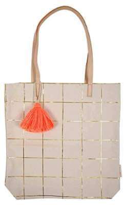 Tote Bag Quadrillage Or Tote Bag Quadrillage Or