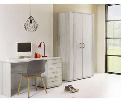 Armoire enfant contemporaine couleur bois blanc PI