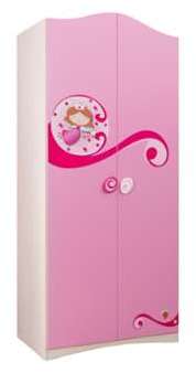 Armoire design princesse à 2 portes ouvrantes colo