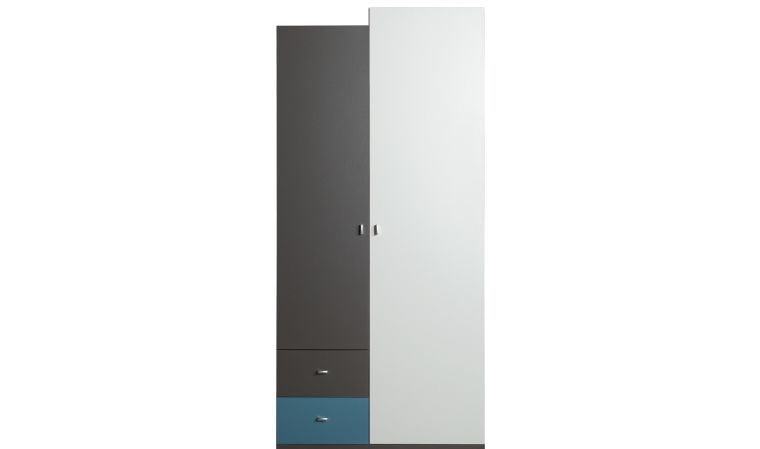 Armoire 2 portes ado moderne HOBBY Mobilier chambr