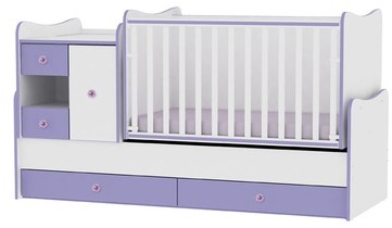 Lit bébé évolutif 4 en 1 GRIS